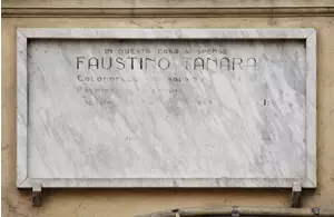 Fotografia targa commemorativa Faustino Tanara